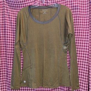 Athleta Dark Green Long Sleeve with Pocket